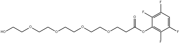 Propanoic acid, 3-[2-[2-[2-(2-hydroxyethoxy)ethoxy]ethoxy]ethoxy]-, 2,3,5,6-tetrafluorophenyl ester Struktur