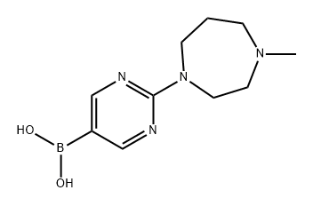 Boronic acid, B-[2-(hexahydro-4-methyl-1H-1,4-diazepin-1-yl)-5-pyrimidinyl]- Struktur