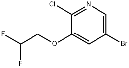 5-Bromo-2-chloro-3-(2,2-difluoroethoxy)pyridine Struktur