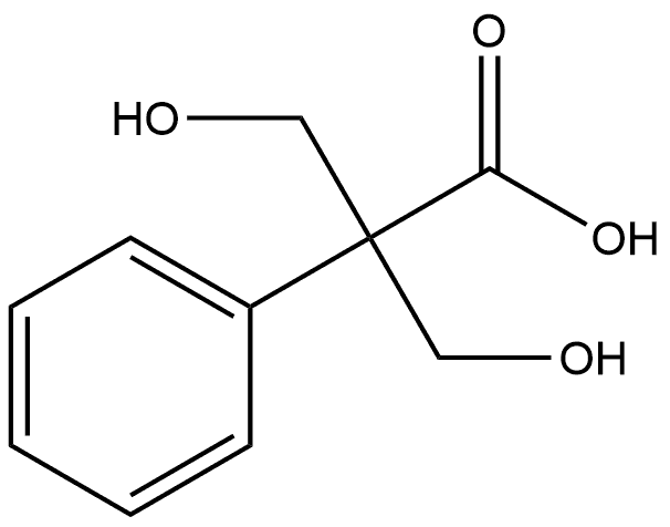 Benzeneacetic acid, α,α-bis(hydroxymethyl)- Struktur