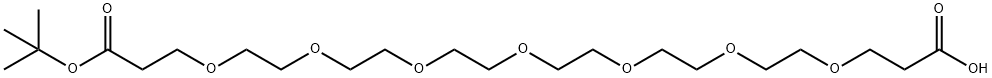 4,7,10,13,16,19,22-Heptaoxapentacosanedioic acid, 1-(1,1-dimethylethyl) ester Struktur