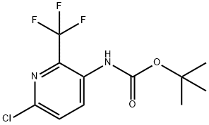 Carbamic acid, N-[6-chloro-2-(trifluoromethyl)-3-pyridinyl]-, 1,1-dimethylethyl ester Struktur