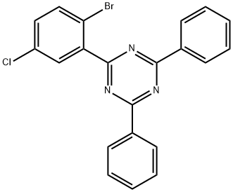 1,3,5-Triazine, 2-(2-bromo-5-chlorophenyl)-4,6-diphenyl- Struktur