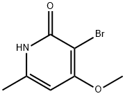 2(1H)-Pyridinone, 3-bromo-4-methoxy-6-methyl- Struktur