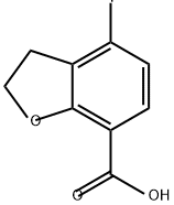 7-Benzofurancarboxylic acid, 4-fluoro-2,3-dihydro- Struktur