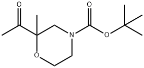 1,1-Dimethylethyl 2-acetyl-2-methyl-4-morpholinecarboxylate Struktur