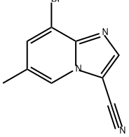 Imidazo[1,2-a]pyridine-3-carbonitrile, 8-bromo-6-methyl- Struktur