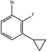 3-Bromo-2-fluoro-1-cyclopropylbenzene Struktur