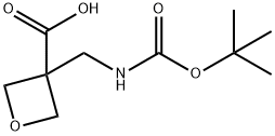 3-({[(tert-butoxy)carbonyl]amino}methyl)oxetane-3-carboxylic acid Struktur