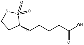 1,2-Dithiolane-3-pentanoic acid, 2,2-dioxide, (3R)- Struktur