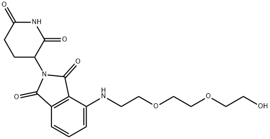 1H-Isoindole-1,3(2H)-dione, 2-(2,6-dioxo-3-piperidinyl)-4-[[2-[2-(2-hydroxyethoxy)ethoxy]ethyl]amino]- Struktur