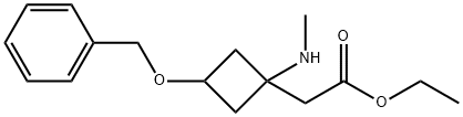 Ethyl 1-(methylamino)-3-(phenylmethoxy)cyclobutaneacetate Struktur