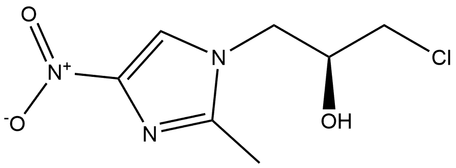 1H-Imidazole-1-ethanol, α-(chloromethyl)-2-methyl-4-nitro-, (αS)- Struktur