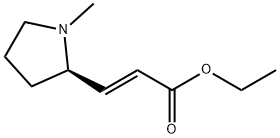 2-Propenoic acid, 3-[(2R)-1-methyl-2-pyrrolidinyl]-, ethyl ester, (2E)- Struktur