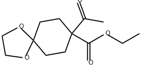 1,4-Dioxaspiro[4.5]decane-8-carboxylic acid, 8-acetyl-, ethyl ester Struktur