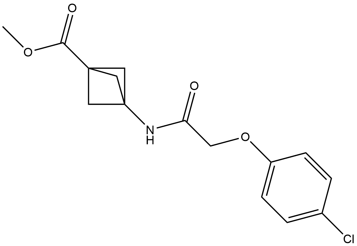 methyl 3-(2-(4-chlorophenoxy)acetamido)bicyclo[1.1.1]pentane-1-carboxylate Struktur