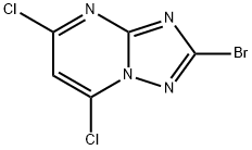 2-Bromo-5,7-dichloro[1,2,4]triazolo[1,5-a]pyrimidine Struktur