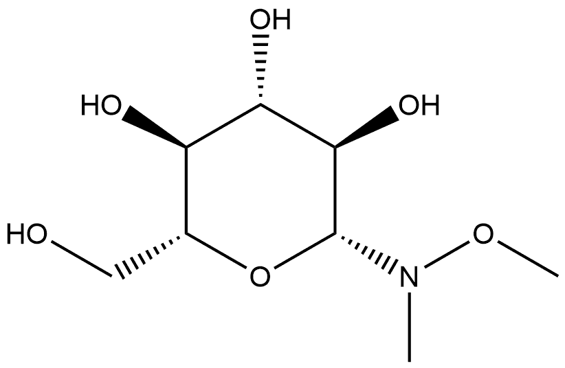 N-Methoxy-N-methyl-β-D-glucopyranosylamine Struktur