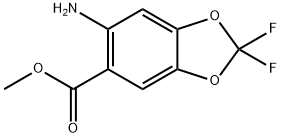 1,3-Benzodioxole-5-carboxylic acid, 6-amino-2,2-difluoro-, methyl ester Struktur