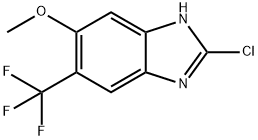 2-Chloro-5-methoxy-6-(trifluoromethyl)-1H-benzimidazole Struktur