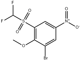 Difluoromethyl 3-bromo-2-methoxy-5-nitrophenyl sulphone Struktur