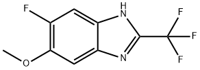 2-(Trifluoromethyl)-5-fluoro-6-methoxy-1H-benzimidazole Struktur