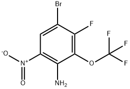 4-Bromo-3-fluoro-2-(trifluoromethoxy)-6-nitroaniline Struktur