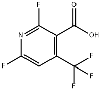 2,6-Difluoro-4-(trifluoromethyl)nicotinic acid Struktur