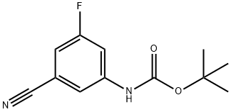 Carbamic acid, N-(3-cyano-5-fluorophenyl)-, 1,1-dimethylethyl ester Struktur