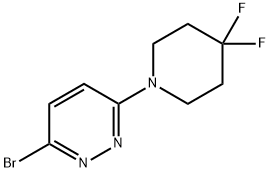 Pyridazine, 3-bromo-6-(4,4-difluoro-1-piperidinyl)- Struktur