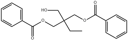 1,3-Propanediol, 2-[(benzoyloxy)methyl]-2-ethyl-, 1-benzoate Struktur