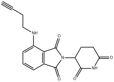 1H-Isoindole-1,3(2H)-dione, 4-(3-butyn-1-ylamino)-2-(2,6-dioxo-3-piperidinyl)- Struktur