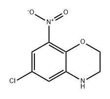 2H-1,4-Benzoxazine, 6-chloro-3,4-dihydro-8-nitro- Struktur