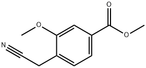 Benzoic acid, 4-(cyanomethyl)-3-methoxy-, methyl ester Struktur