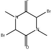 2,5-Piperazinedione, 3,6-dibromo-1,4-dimethyl- Struktur