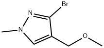 1H-Pyrazole, 3-bromo-4-(methoxymethyl)-1-methyl- Struktur