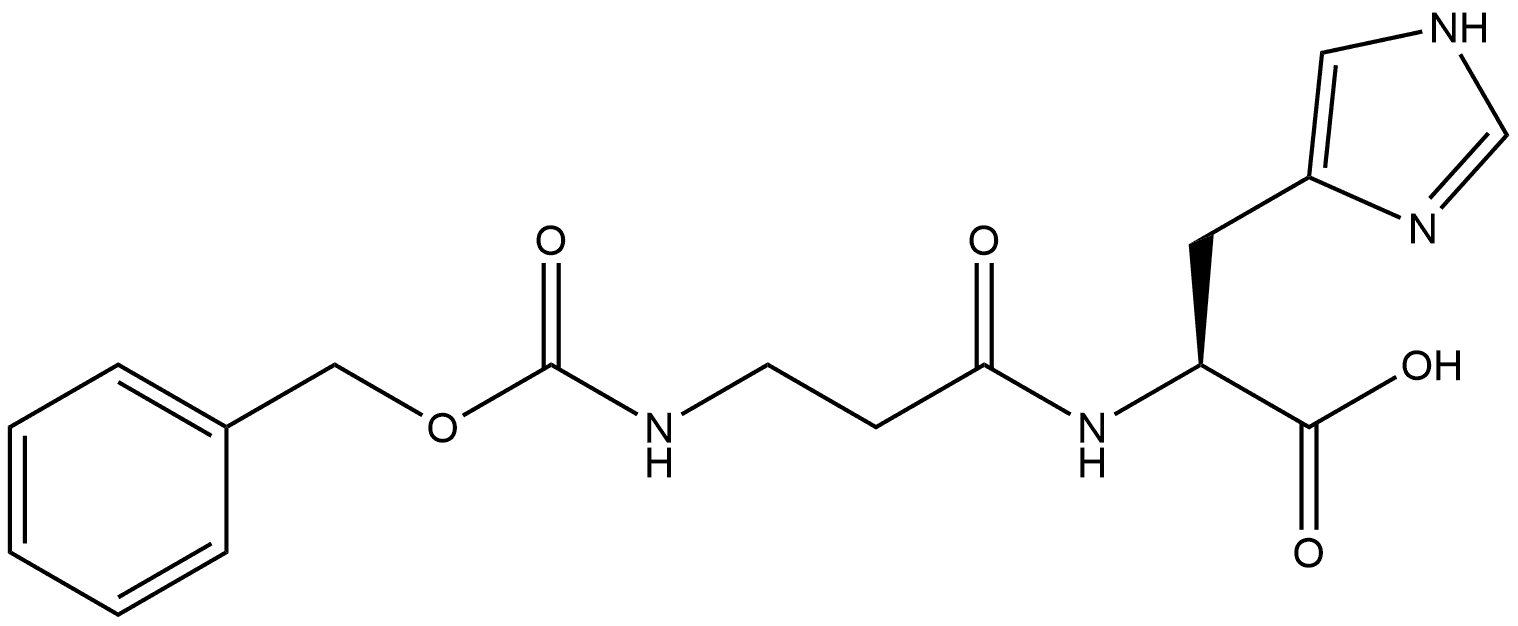 L-Histidine, N-[(phenylmethoxy)carbonyl]-β-alanyl- Struktur