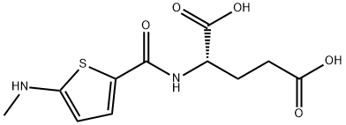 L-Glutamic acid, N-[[5-(methylamino)-2-thienyl]carbonyl]- Struktur