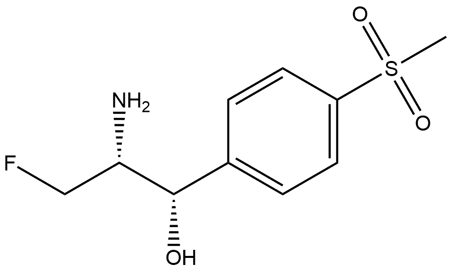 Benzenemethanol, α-[(1R)-1-amino-2-fluoroethyl]-4-(methylsulfonyl)-, (αS)- Struktur