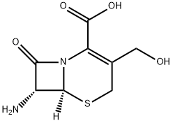 5-Thia-1-azabicyclo[4.2.0]oct-2-ene-2-carboxylic acid, 7-amino-3-(hydroxymethyl)-8-oxo-, (6S,7R)- Struktur