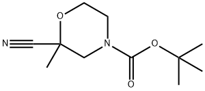 1,1-Dimethylethyl 2-cyano-2-methyl-4-morpholinecarboxylate Struktur