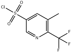 5-methyl-6-(trifluoromethyl)pyridine-3-sulfonyl chloride Struktur