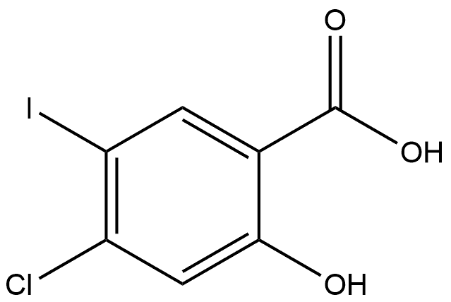 4-Chloro-2-hydroxy-5-iodobenzoic acid Struktur