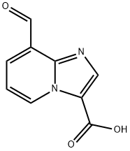 Imidazo[1,2-a]pyridine-3-carboxylic acid, 8-formyl- Struktur