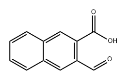 2-Naphthalenecarboxylic acid, 3-formyl- Struktur