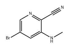 2-Pyridinecarbonitrile, 5-bromo-3-(methylamino)- Struktur