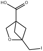 2-Oxabicyclo[2.1.1]hexane-4-carboxylic acid, 1-(iodomethyl)- Struktur