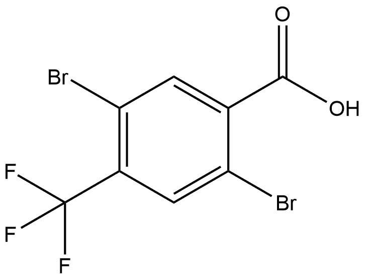 2,5-dibromo-4-(trifluoromethyl)benzoic acid Struktur