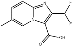 2-(Difluoromethyl)-6-methylimidazo[1,2-a]pyridine-3-carboxylic acid Struktur