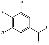 2-bromo-1,3-dichloro-5-(difluoromethyl)benzene Struktur